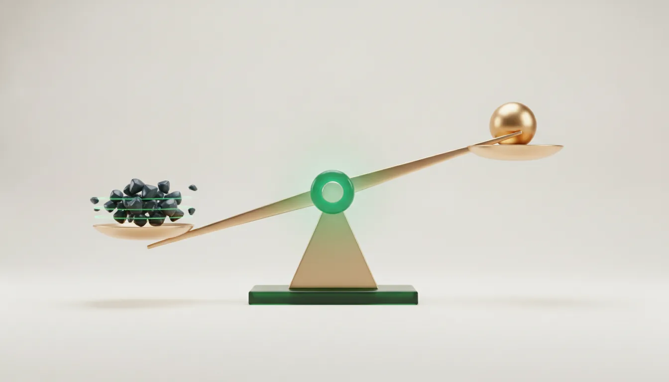 An elegant balance scale at equilibrium representing dynamic pricing and price optimization in balance