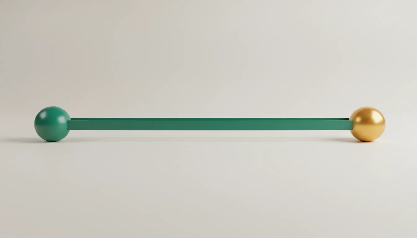 An elastic band stretching between two spheres, representing demand responding to price